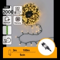 Aigostar - LED kültéri karácsonyi fényfüzér 2000xLED/8 funkció 103m IP44 meleg fehér