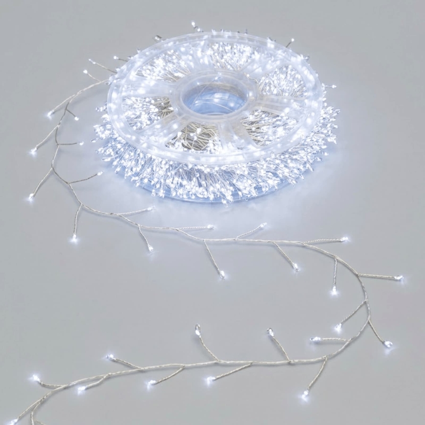 Aigostar - LED kültéri karácsonyi fényfüzér 2000xLED/8 funkció 53m IP44 hideg fehér