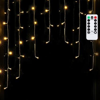Aigostar - LED kültéri fényfüzér 200xLED/6W/230V/8 világítási mód 3x1m IP44 meleg fehér + távirányító