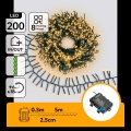 Aigostar - LED kültéri karácsonyi fényfüzér 200xLED/8 üzemmód 3xAA 5,3m IP44 meleg fehér