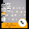 Aigostar - LED kültéri karácsonyi fényfüzér 200xLED 8x0,4m IP44 meleg fehér