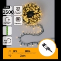 Aigostar - LED kültéri karácsonyi fényfüzér 2500xLED/8 funkciós 53m IP44 meleg fehér