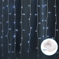 Aigostar - LED kültéri karácsonyi fényfüzér 300xLED/8 funkciós 3xAA 6x2m IP44 hideg fehér
