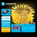 Aigostar - LED kültéri karácsonyi fényfüzér 300xLED/8 működési mód 33m IP44 meleg fehér