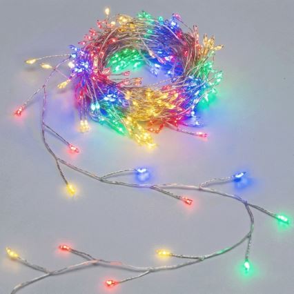 Aigostar - LED kültéri karácsonyi fényfüzér 300xLED/8 világítási mód 3xAA 9,3m IP44 többszínű