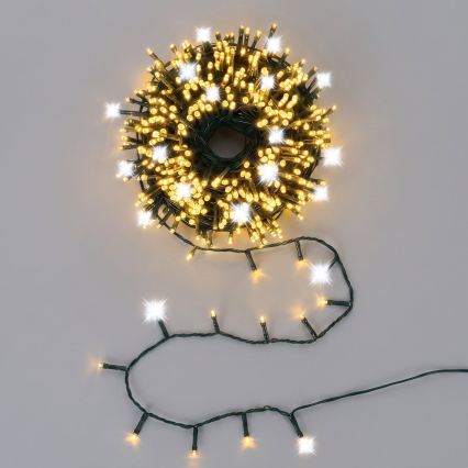 Aigostar - LED kültéri karácsonyi fényfüzér 320xLED+80xLED 23m IP44 meleg+hideg fehér