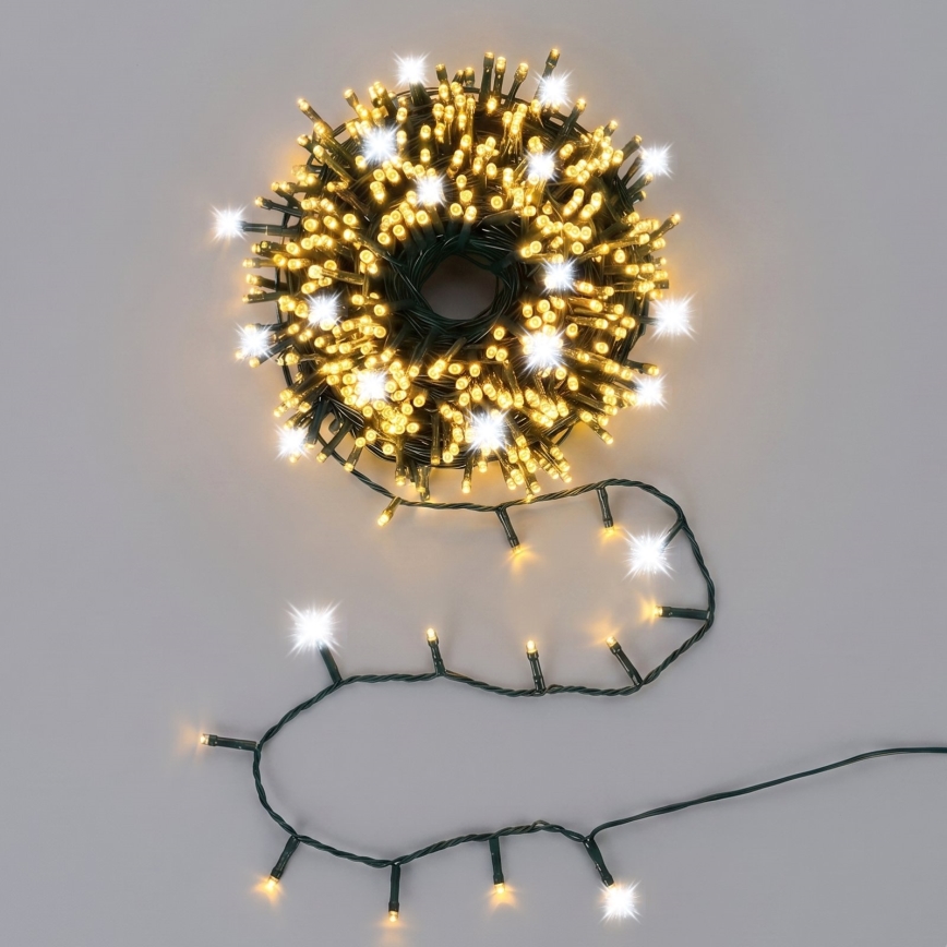 Aigostar - LED kültéri karácsonyi fényfüzér 320xLED+80xLED 23m IP44 meleg+hideg fehér