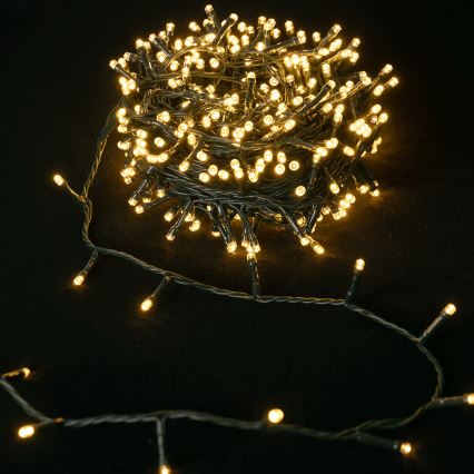 Aigostar - LED kültéri karácsonyi fényfüzér 400xLED/8 funkcióval 4xAA 20,3 m IP44 meleg fehér