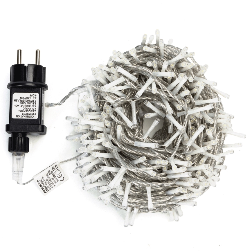 Aigostar - LED kültéri karácsonyi fényfüzér 400 LED/8 világítási mód 20 m IP44 meleg fehér