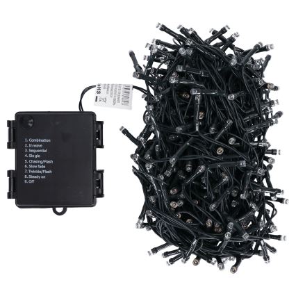 Aigostar - LED kültéri karácsonyi fényfüzér 500 LED/8 funkciós 4xAA 25,3 m IP44 többszínű