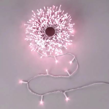 Aigostar - LED kültéri karácsonyi fényfüzér 500xLED/8 funkció 53m IP44 rózsaszín
