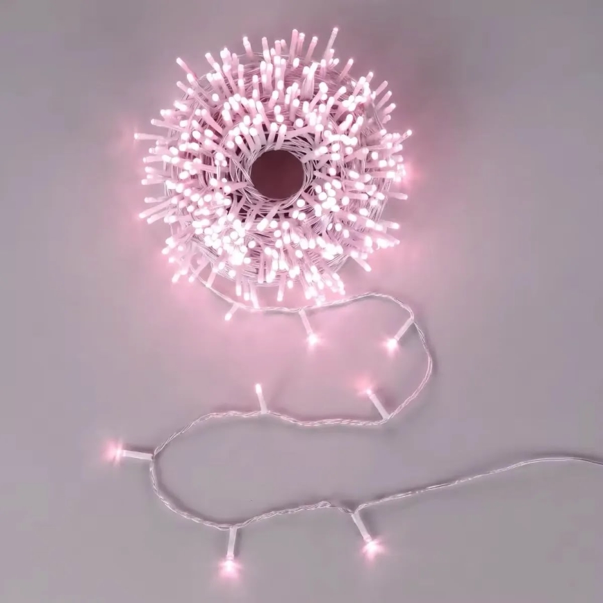Aigostar - LED kültéri karácsonyi fényfüzér 500xLED/8 funkció 53m IP44 rózsaszín