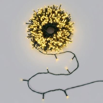 Aigostar - LED kültéri karácsonyi fényfüzér, 50x LED, 8 funkció, 8 m, IP44, meleg fehér