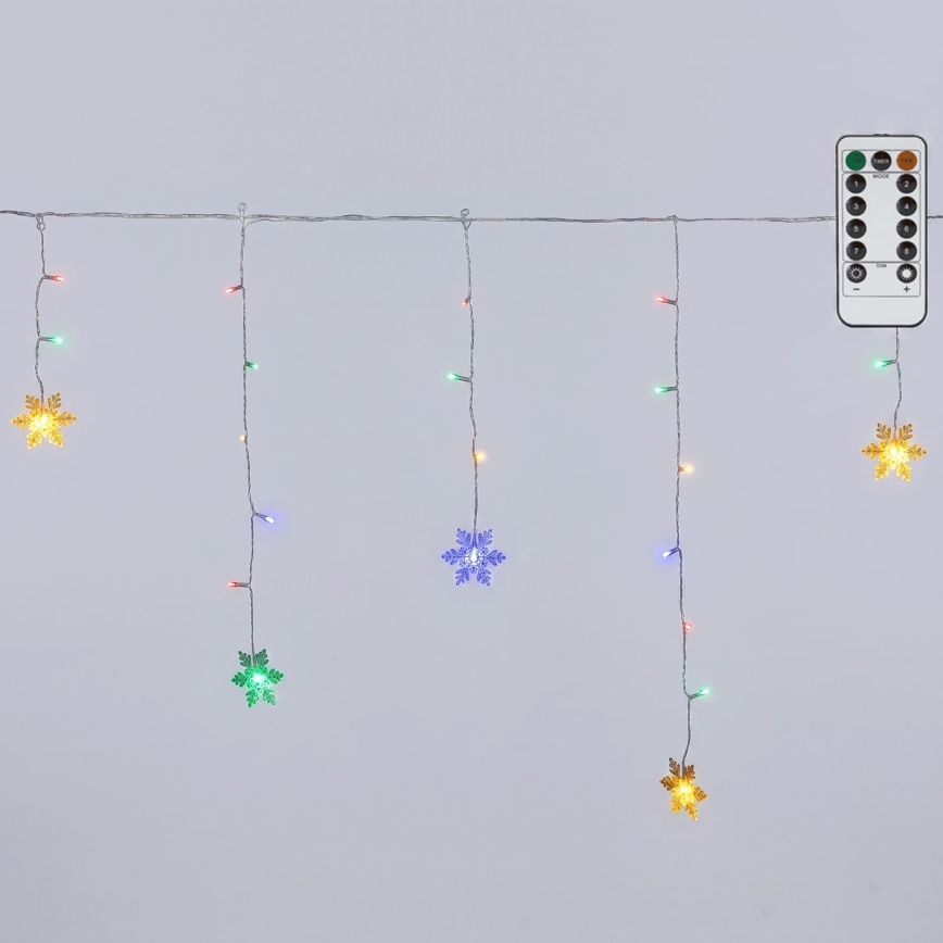 Aigostar - LED dimmelhető kültéri karácsonyi fényfüzér 60xLED/8 funkció 6x0,7 m IP44 többszínű + távirányító