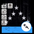 Aigostar - LED kültéri karácsonyi fényfüzér 70xLED 1,2x1m IP44 hideg fehér csillagok