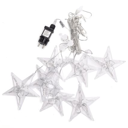 Aigostar - Kültéri LED karácsonyi fényfüzér 70 LED 1,2x1m IP44 meleg fehér csillagok