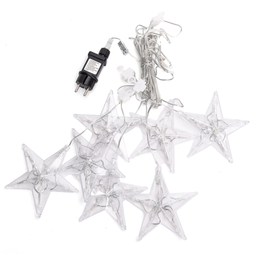 Aigostar - Kültéri LED karácsonyi fényfüzér 70 LED 1,2x1m IP44 meleg fehér csillagok