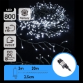Aigostar - LED kültéri karácsonyi fényfüzér 800xLED/8 világítási mód 23m IP44 hideg fehér