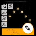 Aigostar - LED kültéri karácsonyi fényfüzér 84xLED/8 funkciós 1,2x1m IP44 meleg fehér hópelyhek