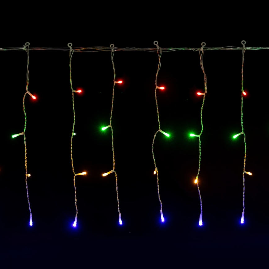 Aigostar - LED Kültéri karácsonyi fényfüzér 300xLED/8 világítási mód 3xAA 18x0,4m IP44 többszínű