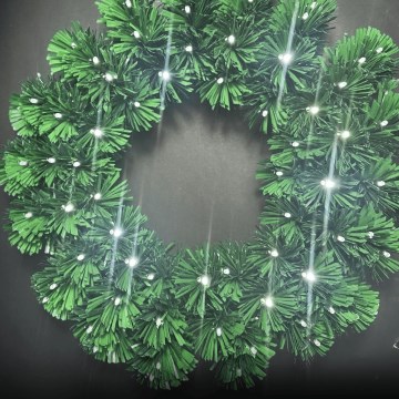 Aigostar - LED kültéri karácsonyi koszorú 72xLED/3xAA, átmérő 50 cm, IP44, hideg fehér