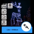 Aigostar - LED kültéri karácsonyi rénszarvas dekoráció LED/3,6W/31/230V 6500K 105 cm IP44