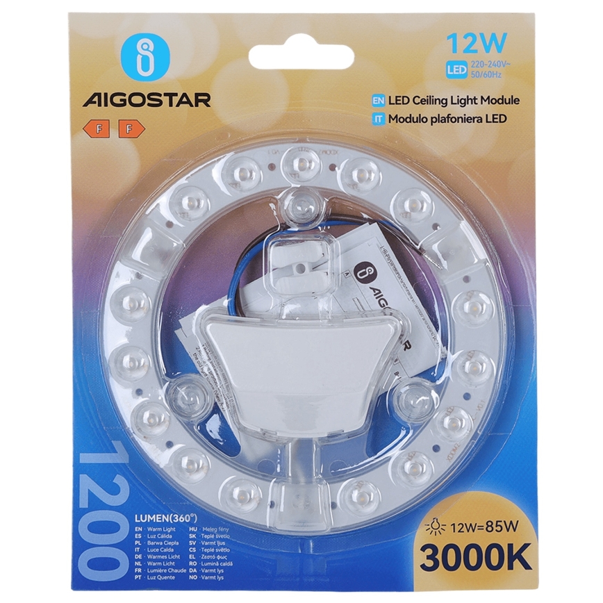 Aigostar - LED mágneses modul LED/12W/230V 3000K