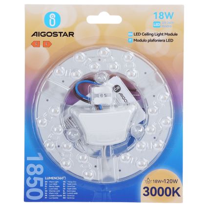 Aigostar - LED mágneses modul LED/18W/230V 3000K