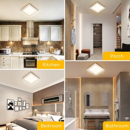 Aigostar - LED mennyezeti felületre szerelhető lámpa LED/6W/230V 4000K 12,2x12,2 cm fehér