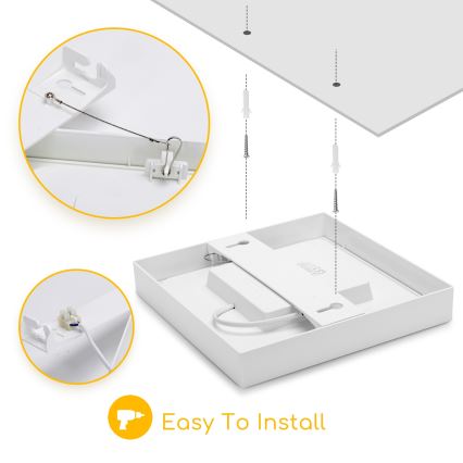 Aigostar - LED mennyezeti felületre szerelhető lámpa LED/6W/230V 4000K 12,2x12,2 cm fehér