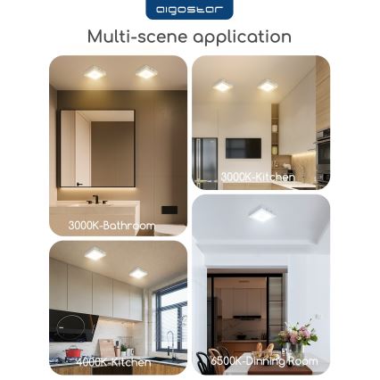 Aigostar - LED mennyezeti felületre szerelhető lámpatest LED/18W/230V 3000K 22,6x22,6 cm fehér
