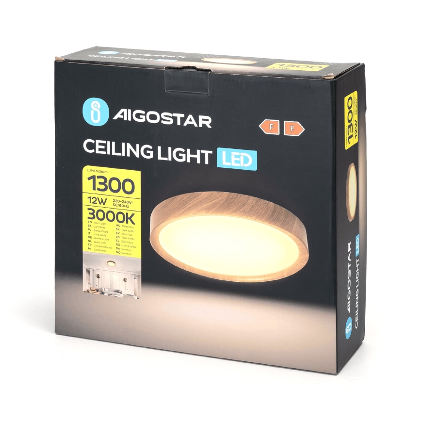 Aigostar - LED Mennyezeti lámpa LED/12W/230V 3000K átm. 26,3 cm