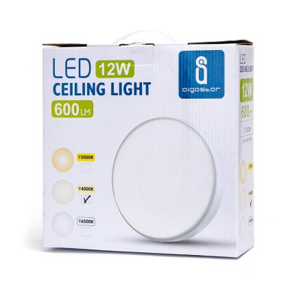 Aigostar - LED Mennyezeti lámpa LED/12W/230V 4000K á. 23 cm fehér