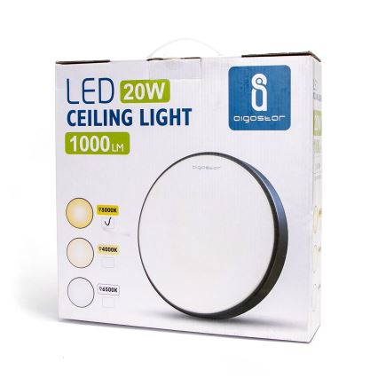 Aigostar - LED Mennyezeti lámpa LED/20W/230V 3000K á. 30 cm szürke