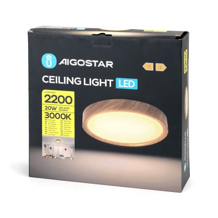 Aigostar - LED Mennyezeti lámpa LED/20W/230V 3000K átm. 33,7 cm