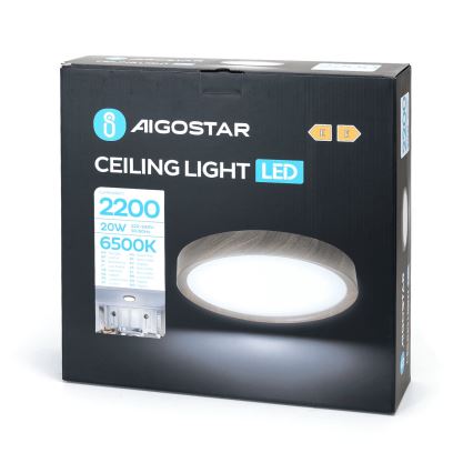 Aigostar - LED Mennyezeti lámpa LED/20W/230V 6500K átm. 33,7 cm