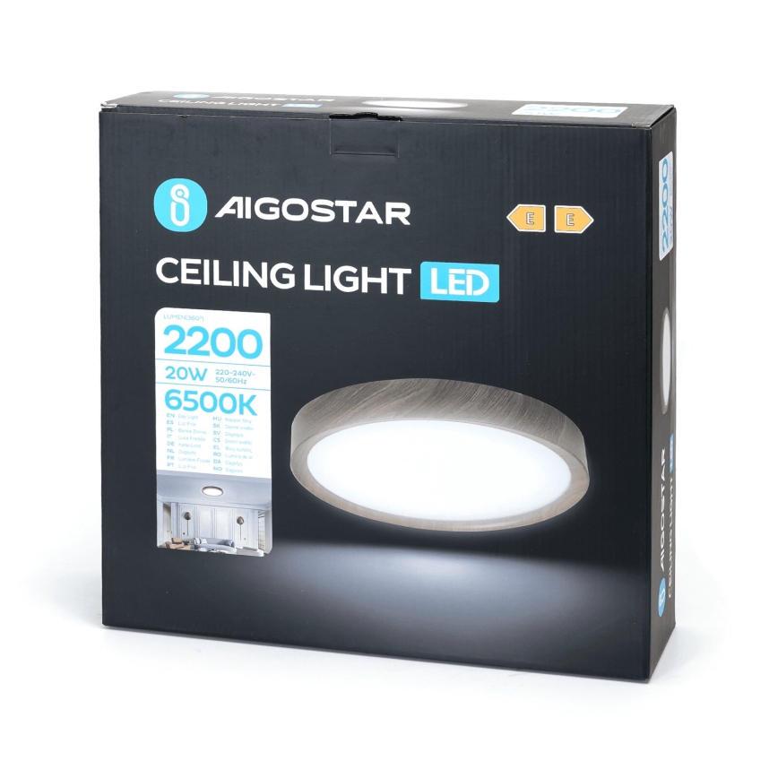 Aigostar - LED Mennyezeti lámpa LED/20W/230V 6500K átm. 33,7 cm