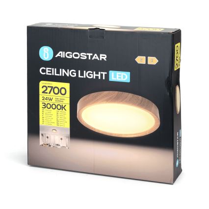 Aigostar - LED Mennyezeti lámpa LED/24W/230V 3000K átm. 38,3 cm