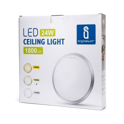 Aigostar - LED Mennyezeti lámpa LED/24W/230V 4000K matt króm