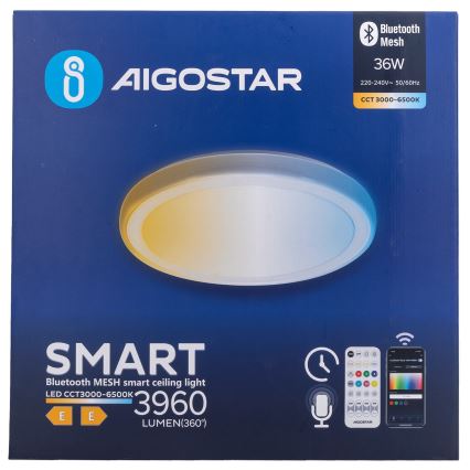 Aigostar - LED dimmelhető mennyezeti lámpatest MESH LED/36W/230V 3000-6500K átm. 49,5 cm + távirányító