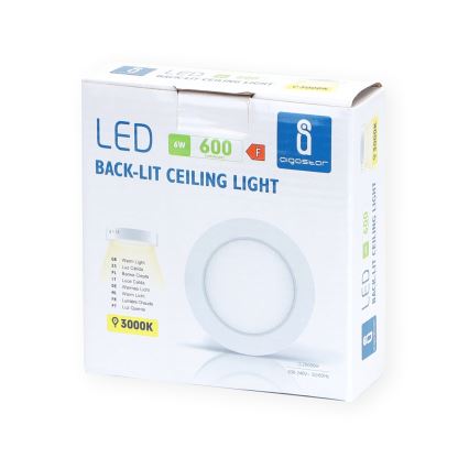 Aigostar - LED Mennyezeti lámpa LED/6W/230V átm. 12,3 cm 3000K fehér