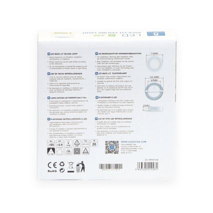 Aigostar - LED Mennyezeti lámpa LED/6W/230V átm. 12,3 cm 4000K fehér