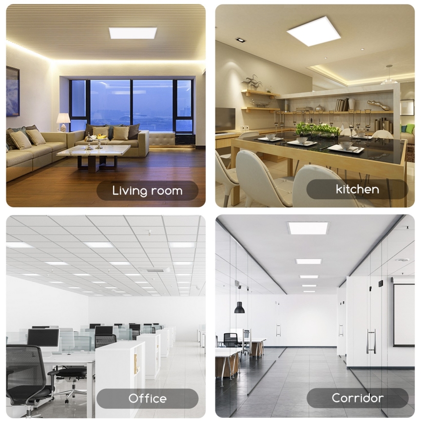 Aigostar - LED álmennyezeti panel LED/40W/230V 6500K 60x60cm fehér