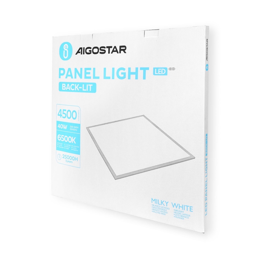 Aigostar - LED álmennyezeti panel LED/40W/230V 6500K 60x60cm fehér