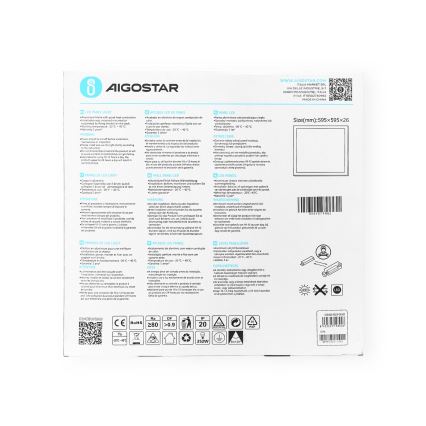 Aigostar - LED álmennyezeti panel LED/40W/230V 6500K 60x60cm fehér