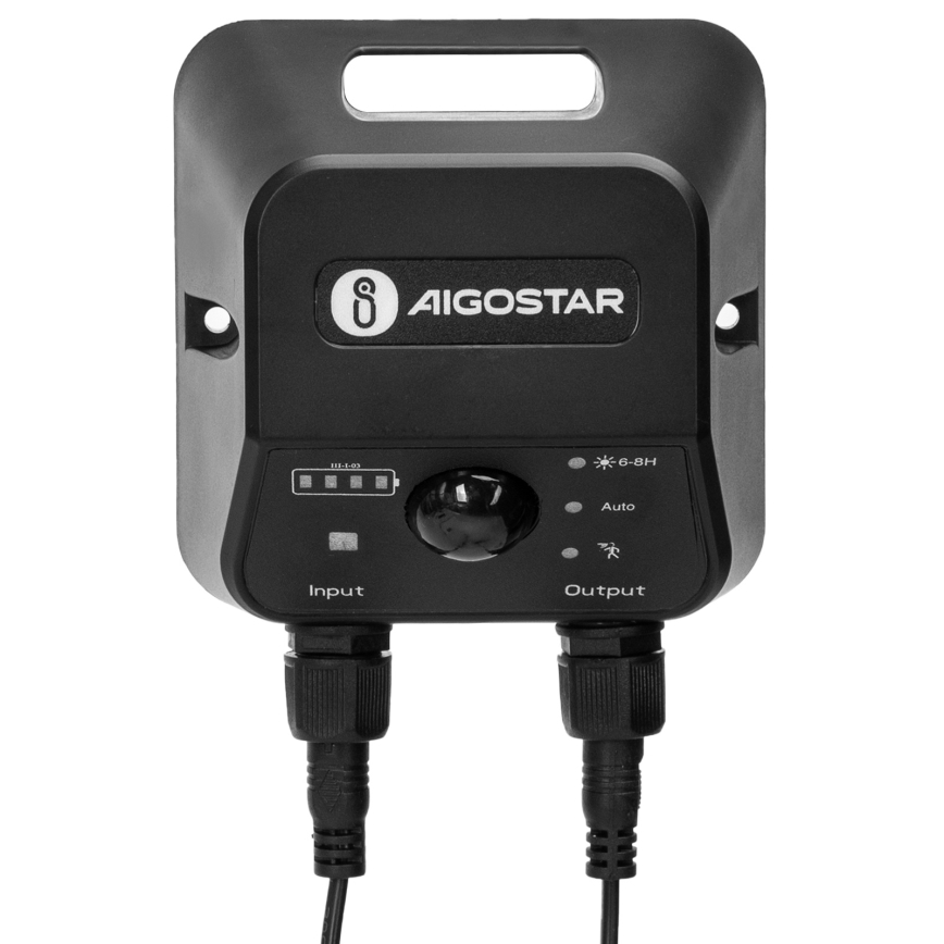 Aigostar - LED napelemes lámpa érzékelővel 2xLED/35W/12V 6000 mAh 6500K Ø 15 cm + távirányító