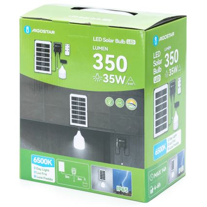 Aigostar - LED Napelemes csillár LED/35W/12V 3000 mAh 6500K átm. 10 cm + távirányítás