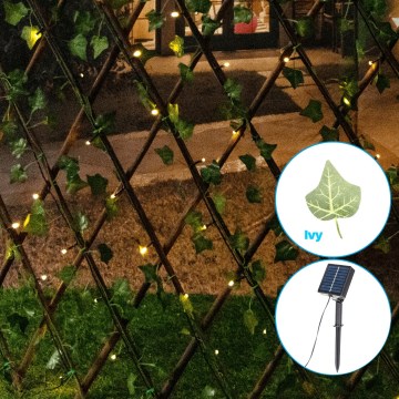 Aigostar - LED napelemes dekoráció 148xLED/2x1,2m IP65 300 mAh meleg fehér ivy