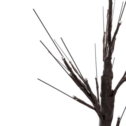 Aigostar - LED napelemes dekoráció 24xLED/2,6m IP65 300 mAh meleg fehér fa