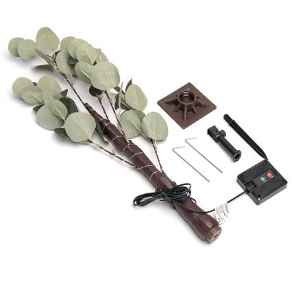 Aigostar - LED napelemes dekoráció 30xLED/2,6m IP65 300 mAh meleg fehér eukaliptusz